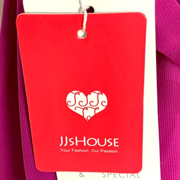 JJs House V-Neck Knee Length Ruffle Bridesmaid Dress Orchid Pink Custom Plus 20W - Picture 10 of 12